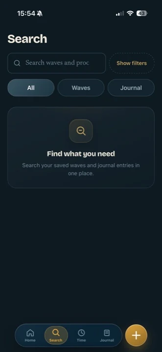 Searching waves and journal entries in FALA